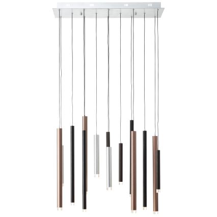 Brilliant - LED stmievateľný závesný luster na lanku CEMBALO LED/60W/230V matný chróm/čierna/hnedá