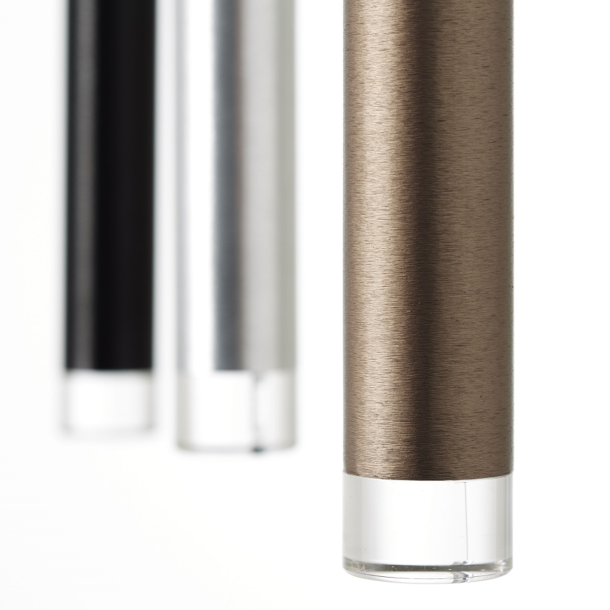 Brilliant - LED stmievateľný závesný luster na lanku CEMBALO LED/60W/230V matný chróm/čierna/hnedá