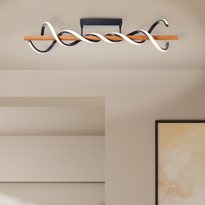 Brilliant - LED Stmievateľný prisadený luster AMALIA LED/38W/230V borovica