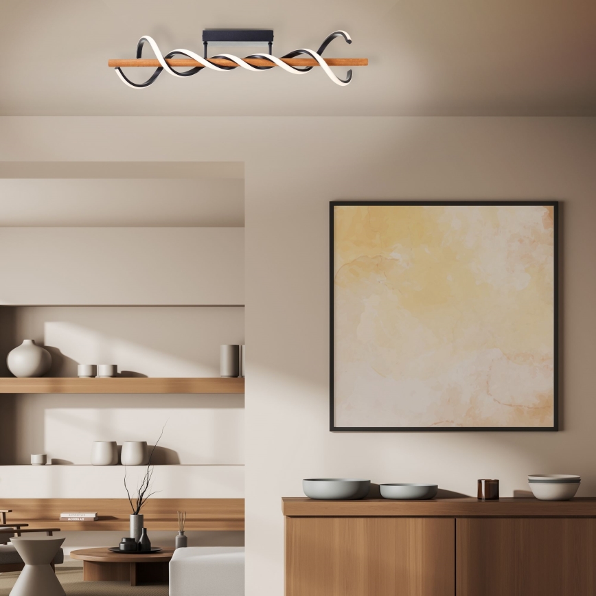 Brilliant - LED Stmievateľný prisadený luster AMALIA LED/38W/230V borovica