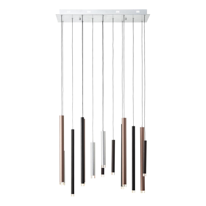 Brilliant - LED stmievateľný závesný luster na lanku CEMBALO LED/60W/230V matný chróm/čierna/hnedá