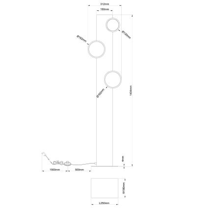 Brilliant - LED Stojacia lampa CHEESY LED/20W/230V borovica - FSC certifikované