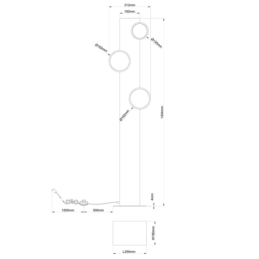 Brilliant - LED Stojacia lampa CHEESY LED/20W/230V borovica - FSC certifikované