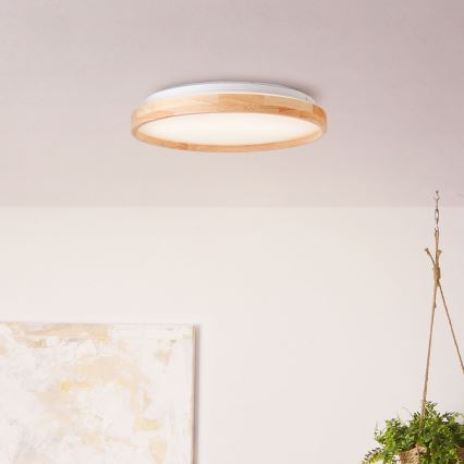 Brilliant - LED Stropné svietidlo ALSON LED/26W/230V 3000/4500K pr. 39,5 cm gumovník - FSC certifikované