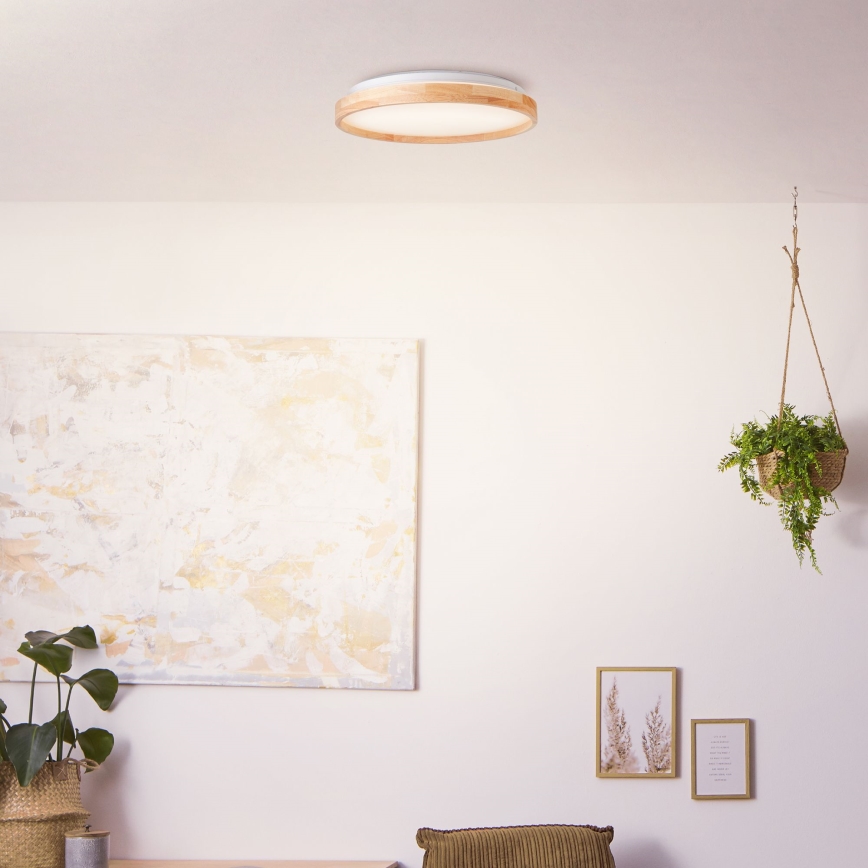 Brilliant - LED Stropné svietidlo ALSON LED/26W/230V 3000/4500K pr. 39,5 cm gumovník - FSC certifikované