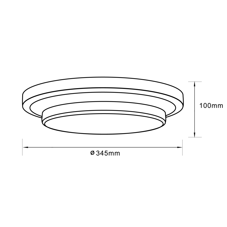 Brilliant - LED Stropné svietidlo MALMÖ LED/12W/230V 3000K pr. 34,5 cm čierna