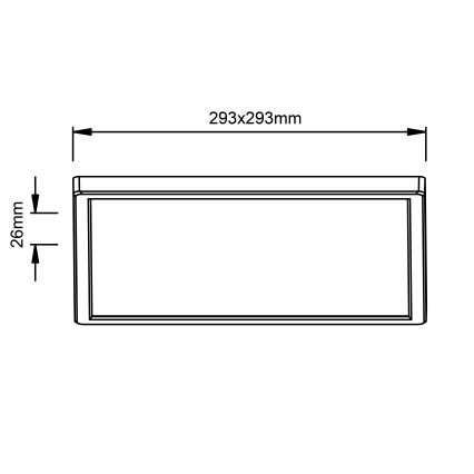Brilliant - LED stropné svietidlo MILTON LED/18W/230V 29,3x29,3 cm čierne