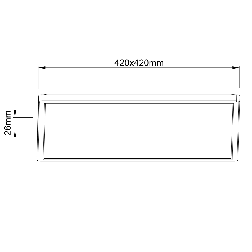 Brilliant - LED stropné svietidlo MILTON LED/24W/230V 42x42 cm čierne