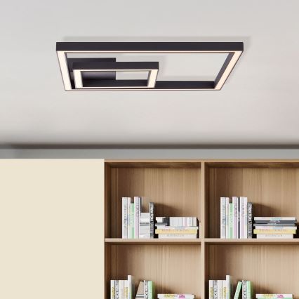 Brilliant - LED Stropné svietidlo QUON LED/24W/230V 3000K 40x40 cm čierna