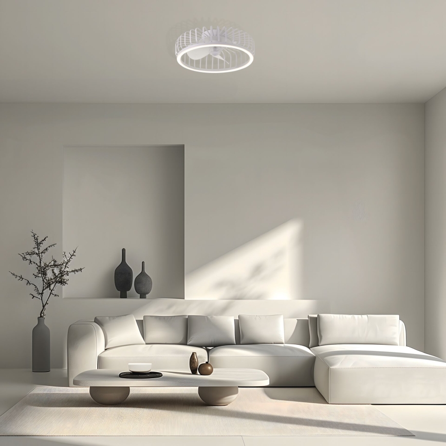 Brilliant - LED stmievateľné stropné svietidlo s ventilátorom CAPO LED/36W/230V 2700-6500K priemer 48 cm biela + diaľkové ovládanie