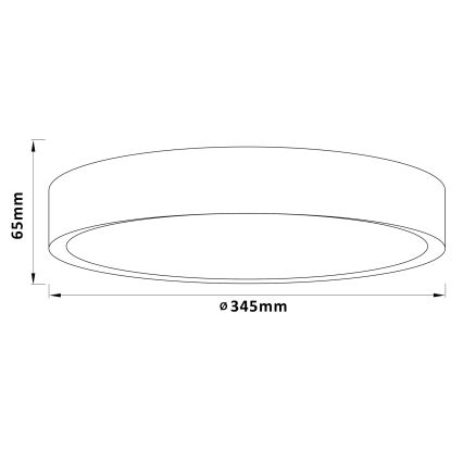 Brilliant - LED stropné svietidlo SLIMLINE LED/24W/230V pr. 34,5 cm gumovník