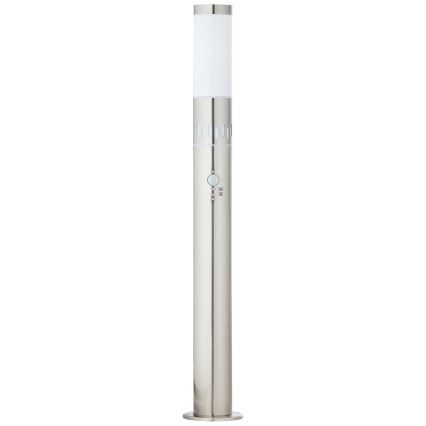 Brilliant - LED Vonkajšia lampa so senzorom LEIGH LED/0,9W/230V + 1xE27/11W 80 cm IP44 lesklý chróm