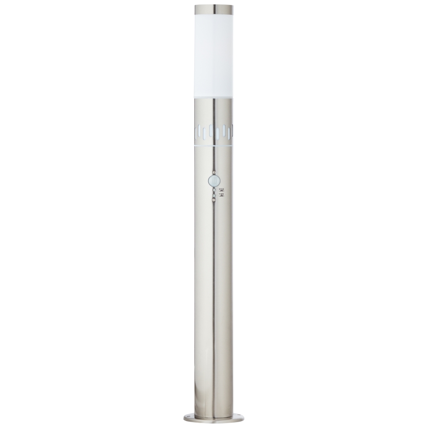 Brilliant - LED Vonkajšia lampa so senzorom LEIGH LED/0,9W/230V + 1xE27/11W 80 cm IP44 lesklý chróm
