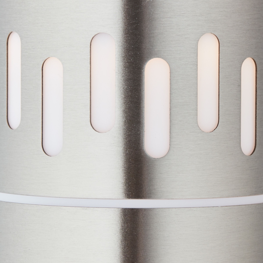 Brilliant - LED Vonkajšia lampa so senzorom LEIGH LED/0,9W/230V + 1xE27/11W 80 cm IP44 lesklý chróm