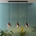 Brilliant - Luster na lanku BETH 3xE27/60W/230V čierna/dymová
