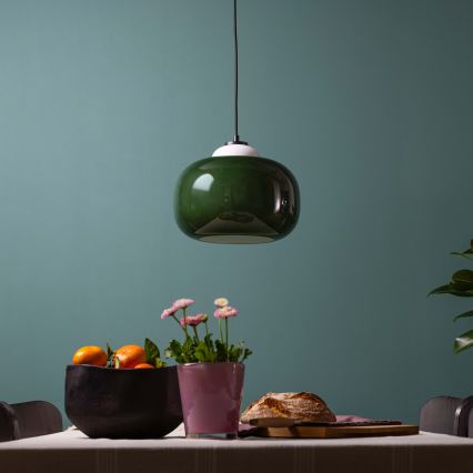 Brilliant - Luster na lanku BLOP 1xE27/60W/230V zelená