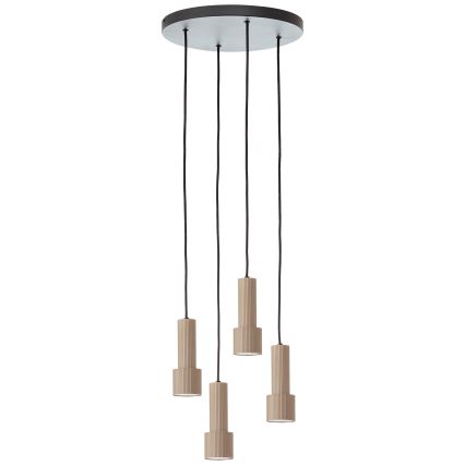Brilliant - Luster na lanku CADIZ 4xGU10/10W/230V pr. 35 cm bronzová