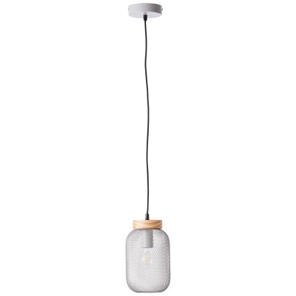 Brilliant - Luster na lanku GIADA 1xE27/40W/230V pr. 16 cm sivý