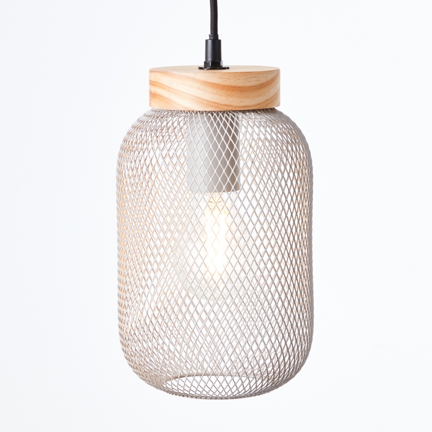 Brilliant - Luster na lanku GIADA 1xE27/40W/230V pr. 16 cm sivý