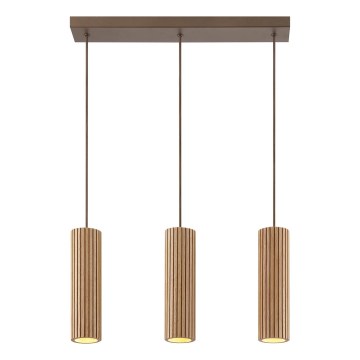Brilliant - Luster na lanku LAKEWOOD 3xGU10/10W/230V hnedá