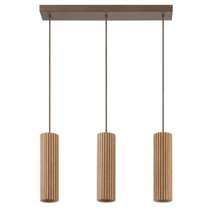 Brilliant - Luster na lanku LAKEWOOD 3xGU10/10W/230V hnedá