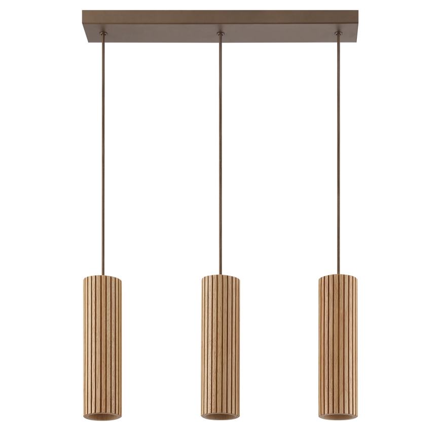 Brilliant - Luster na lanku LAKEWOOD 3xGU10/10W/230V hnedá