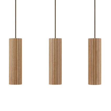 Brilliant - Luster na lanku LAKEWOOD 3xGU10/10W/230V hnedá
