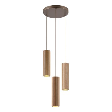 Brilliant - Luster na lanku LAKEWOOD 3xGU10/10W/230V pr. 28 cm hnedý