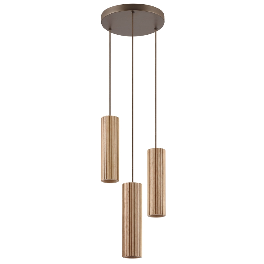 Brilliant - Luster na lanku LAKEWOOD 3xGU10/10W/230V pr. 28 cm hnedý