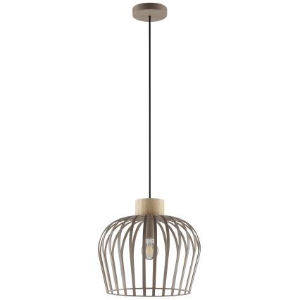 Brilliant - Luster na lanku NORDIC CAGE 1xE27/20W/230V pr. 35 cm béžový
