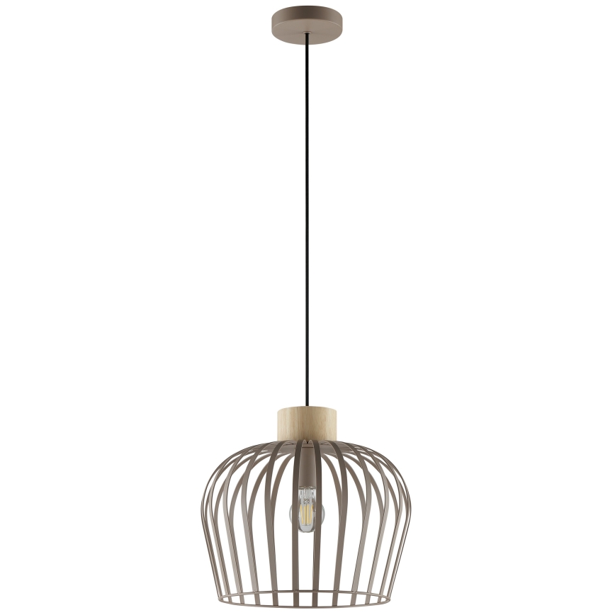 Brilliant - Luster na lanku NORDIC CAGE 1xE27/20W/230V pr. 35 cm béžový