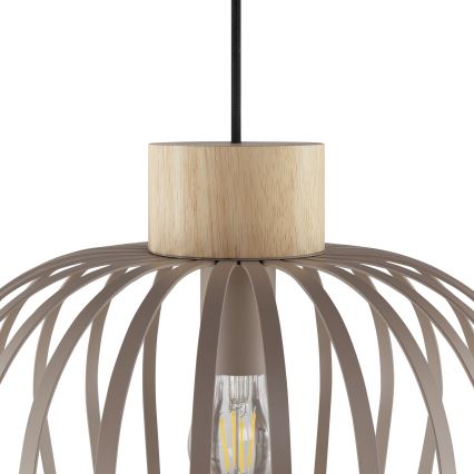 Brilliant - Luster na lanku NORDIC CAGE 1xE27/20W/230V pr. 35 cm béžový