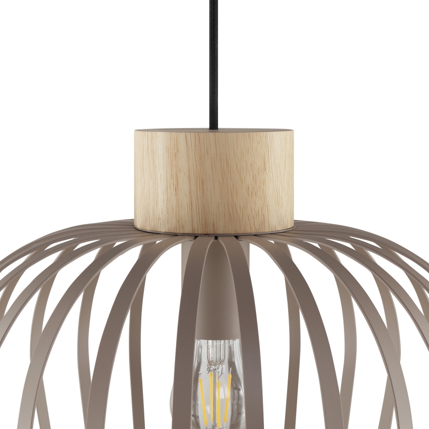 Brilliant - Luster na lanku NORDIC CAGE 1xE27/20W/230V pr. 35 cm béžový