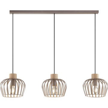 Brilliant - Luster na lanku NORDIC CAGE 3xE27/20W/230V béžová