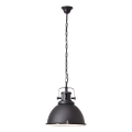 Brilliant - Luster na reťazi JESPER GLAS 1xE27/60W/230V čierny