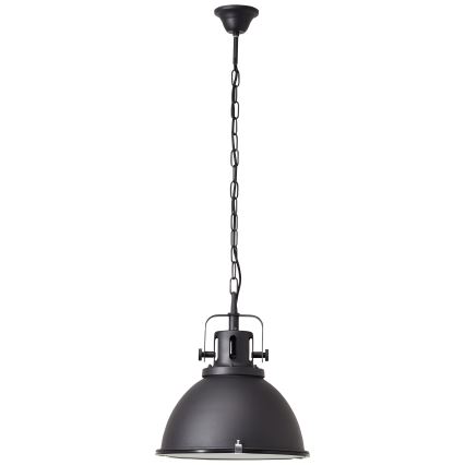 Brilliant - Luster na reťazi JESPER GLAS 1xE27/60W/230V čierny