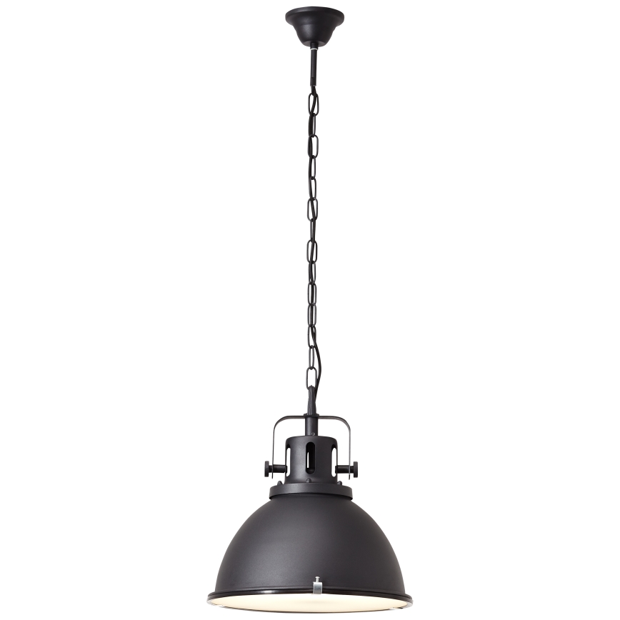 Brilliant - Luster na reťazi JESPER GLAS 1xE27/60W/230V čierny