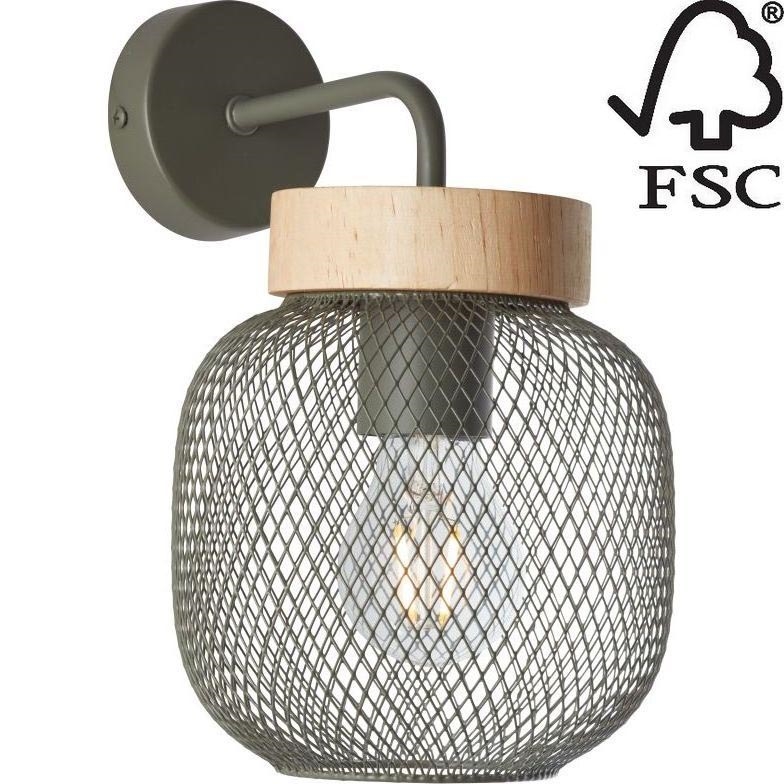 Brilliant - Nástenná lampa GIADA 1xE27/40W/230V zelená