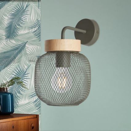 Brilliant - Nástenná lampa GIADA 1xE27/40W/230V zelená