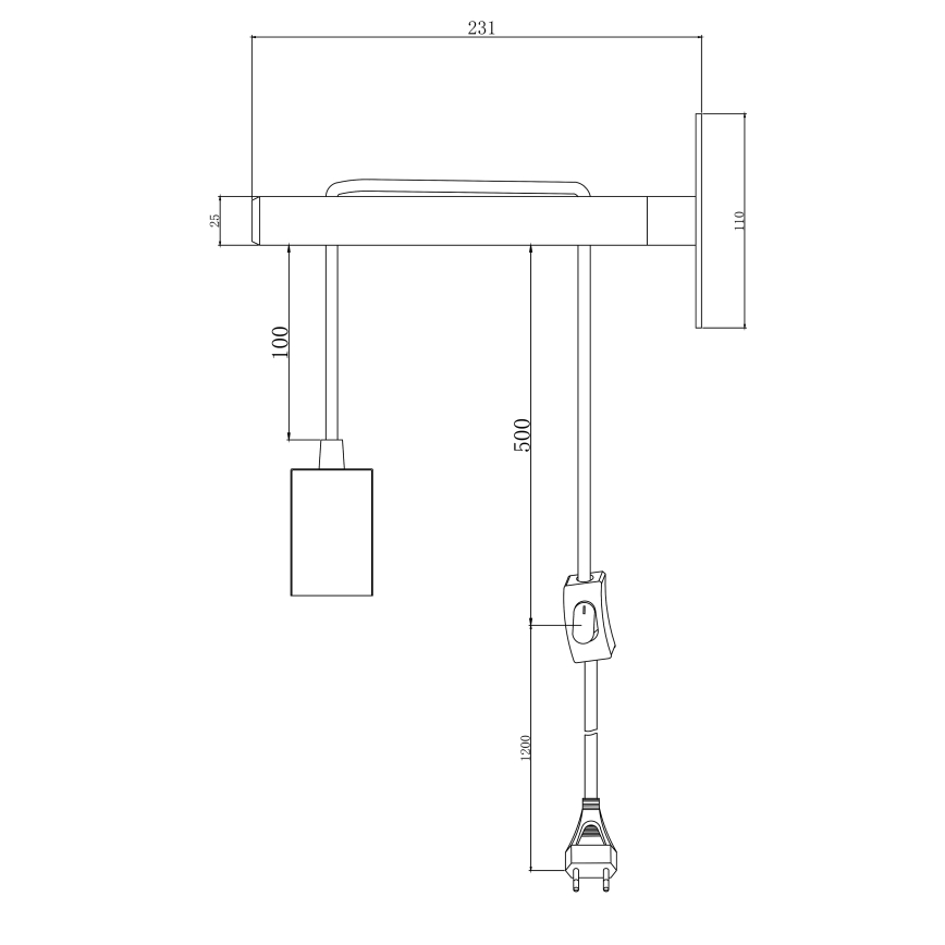 Brilliant - Nástenná lampa JARBO 1xE27/60W/230V