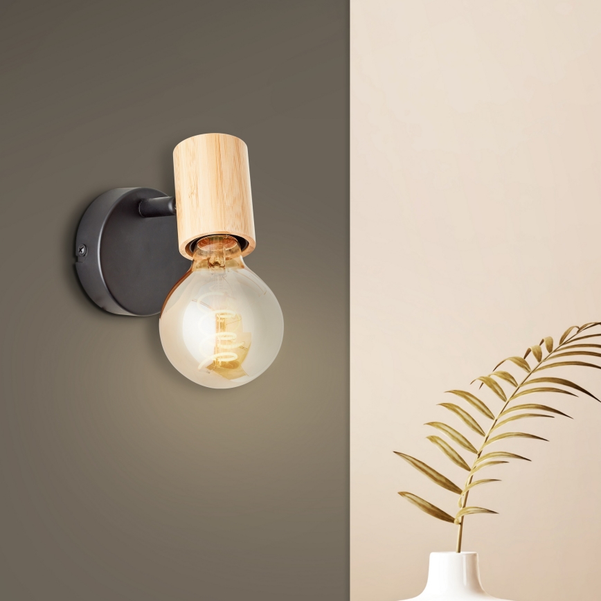 Brilliant - Nástenné bodové svietidlo KERRY 1xE27/40W/230V bambus