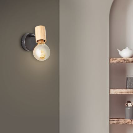 Brilliant - Nástenné bodové svietidlo KERRY 1xE27/40W/230V bambus