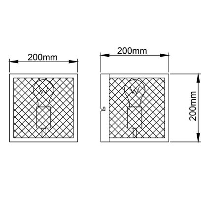 Brilliant - Nástenné svietidlo MAZE 1xE27/40W/230V čierna