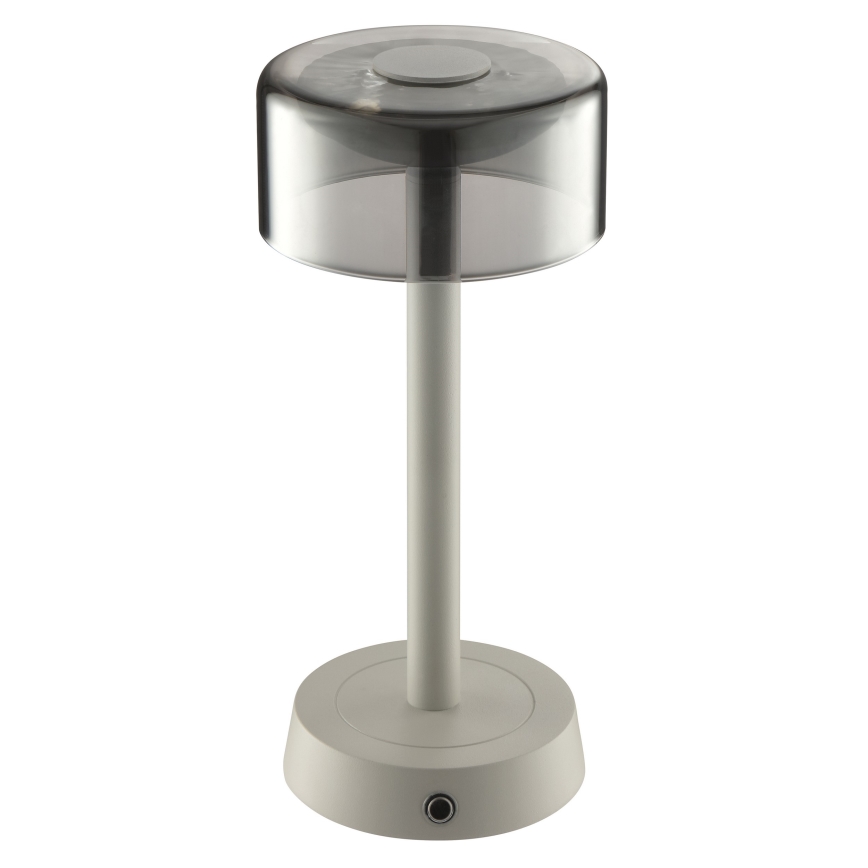 Brilliant - LED stmievateľná nabíjacia dotyková vonkajšia stolová lampa RAZOR LED/2,5W/5V 2700K 2600 mAh IP44 sivá