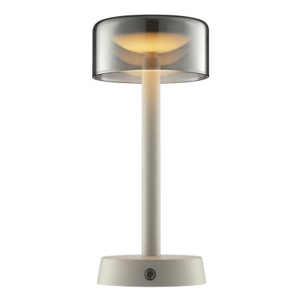 Brilliant - LED stmievateľná nabíjacia dotyková vonkajšia stolová lampa RAZOR LED/2,5W/5V 2700K 2600 mAh IP44 sivá