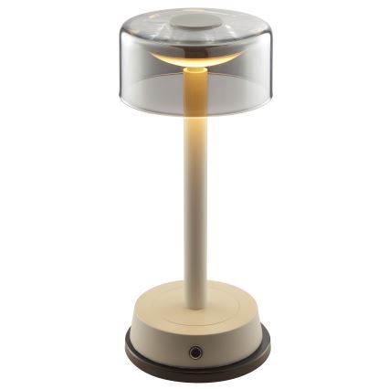 Brilliant - LED stmievateľná nabíjacia dotyková vonkajšia stolová lampa RAZOR LED/2,5W/5V 2700K 2600 mAh IP44 sivá