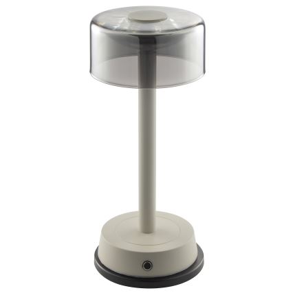 Brilliant - LED stmievateľná nabíjacia dotyková vonkajšia stolová lampa RAZOR LED/2,5W/5V 2700K 2600 mAh IP44 sivá