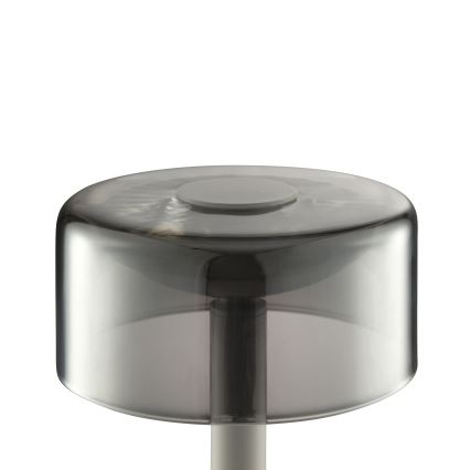 Brilliant - LED stmievateľná nabíjacia dotyková vonkajšia stolová lampa RAZOR LED/2,5W/5V 2700K 2600 mAh IP44 sivá