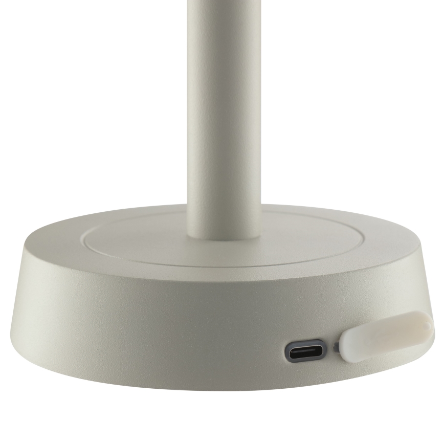 Brilliant - LED stmievateľná nabíjacia dotyková vonkajšia stolová lampa RAZOR LED/2,5W/5V 2700K 2600 mAh IP44 sivá