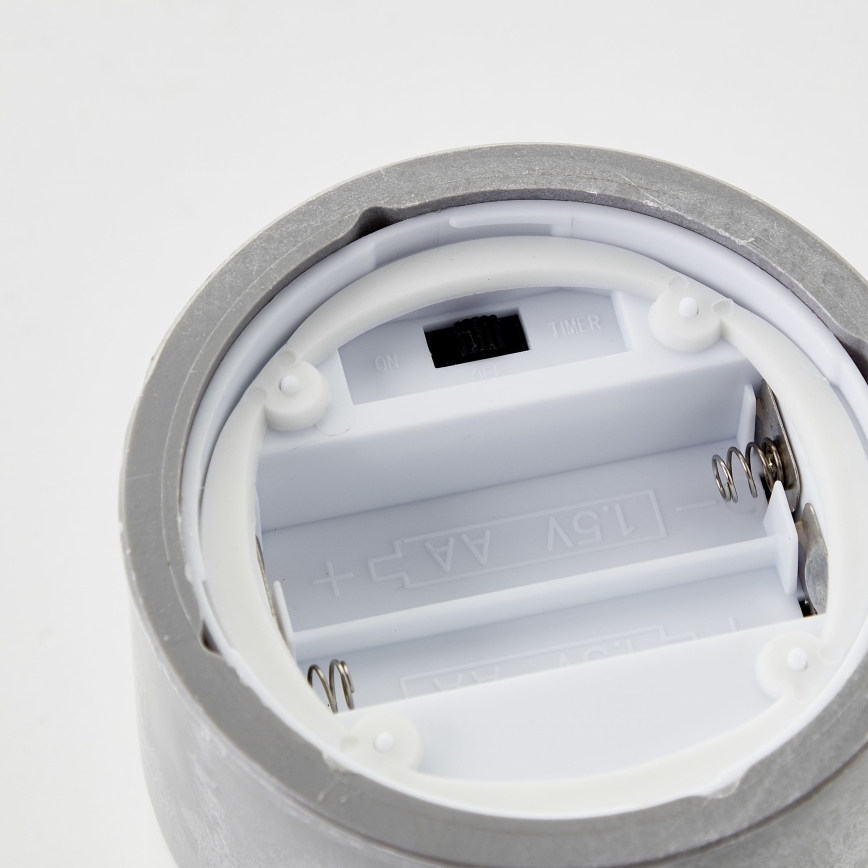 Brilliant - SADA 3x LED sviečok BOUGIE LED/2xAA IP44 sivá/dymová